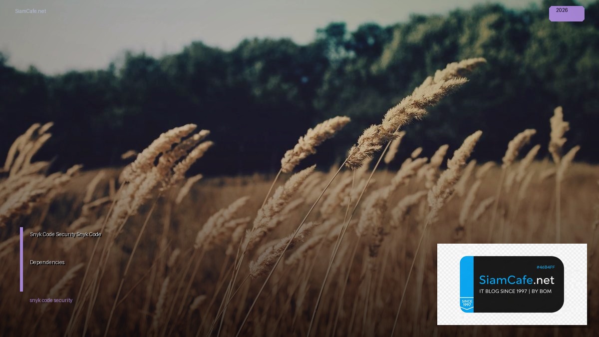 Snyk Code Security — วิธีใช้ Snyk ตรวจสอบความปลอดภัยของ Code และ Dependencies | SiamCafe Blog