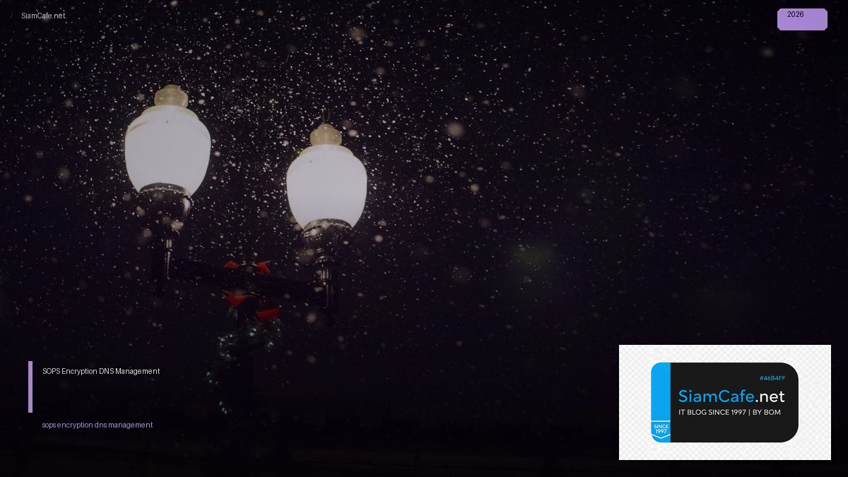 SOPS Encryption DNS Management — คู่มือฉบับสมบูรณ์ 2026 | SiamCafe Blog