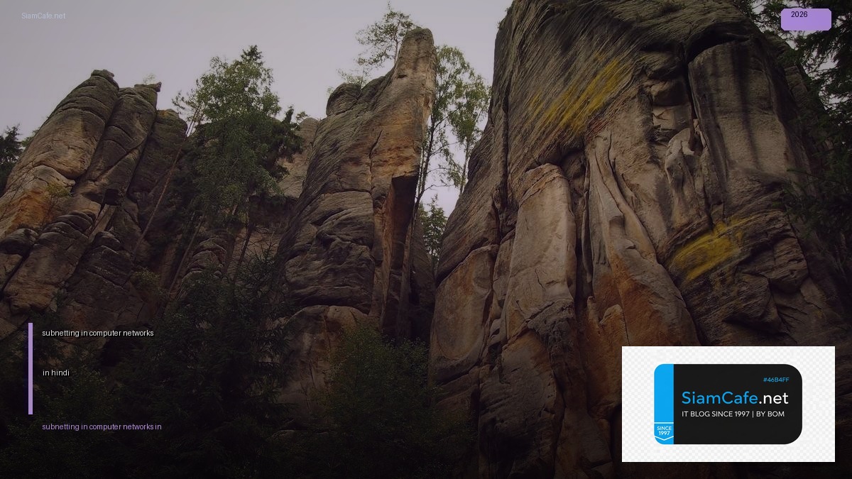subnetting in computer networks in hindi — คู่มือฉบับสมบูรณ์ 2026 | SiamCafe Blog