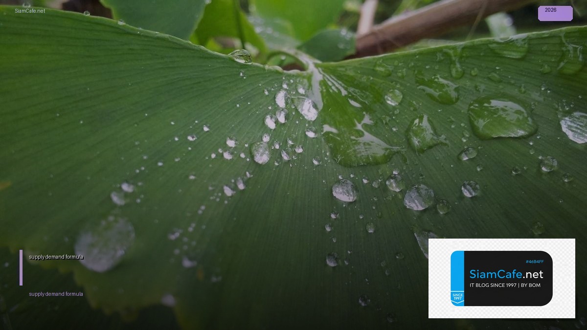 supply demand formula