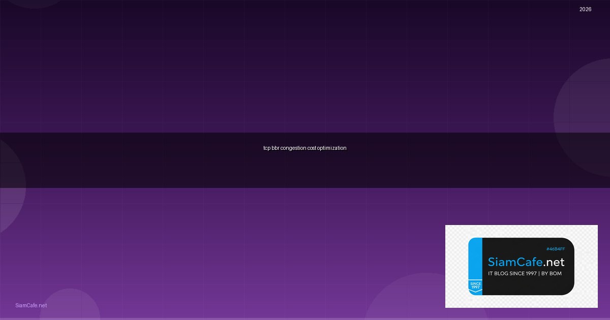 TCP BBR Congestion Cost Optimization ลดค่าใช้จ่าย — คู่มือฉบับสมบูรณ์ 2026 | SiamCafe Blog