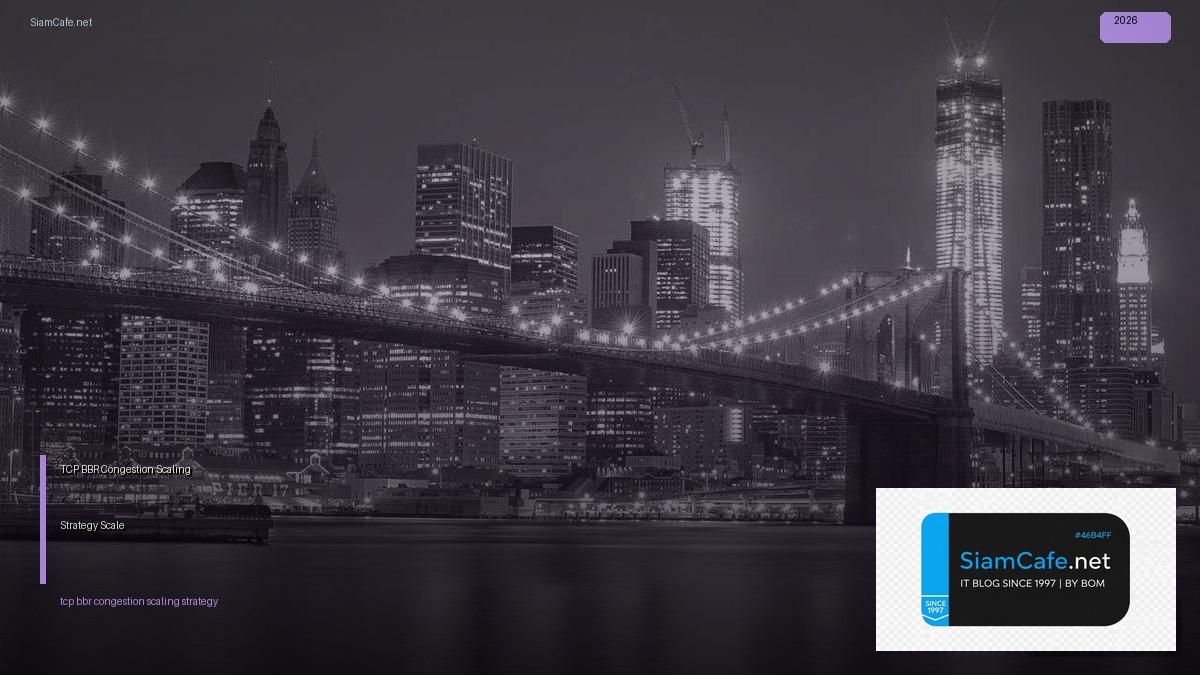 TCP BBR Congestion Scaling Strategy วิธี Scale — คู่มือฉบับสมบูรณ์ 2026 | SiamCafe Blog