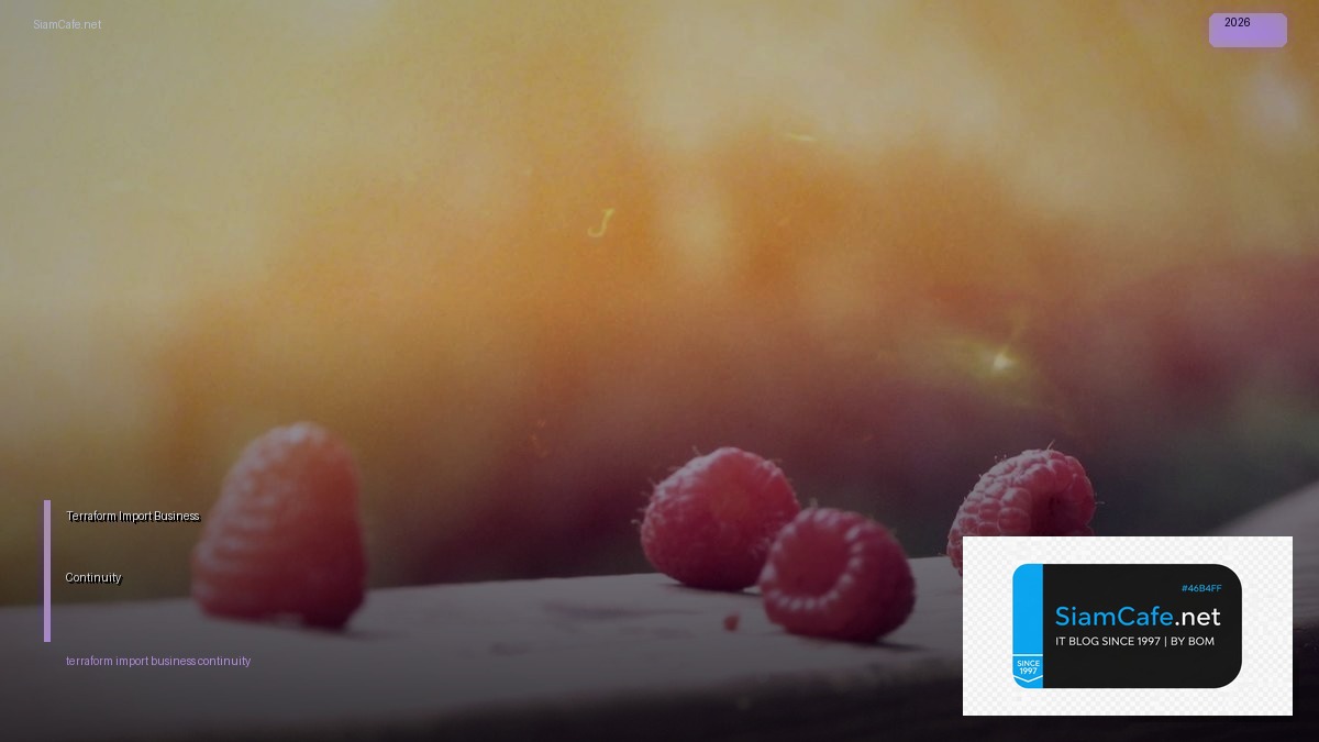 terraform import business continuity