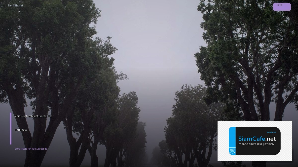 Zero Trust Architecture SSL TLS Certificate — คู่มือฉบับสมบูรณ์ 2026 | SiamCafe Blog