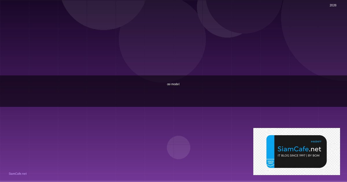 แบบจำลองเครือข่าย osi model คืออะไร | SiamCafe Blog