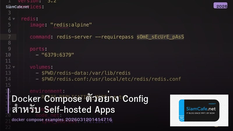 Docker Compose ตัวอย่าง Config สำหรับ Self-hosted Apps