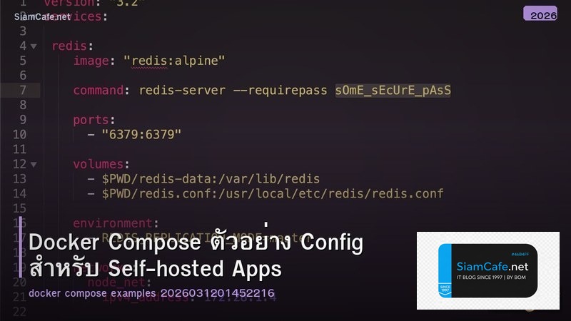 Docker Compose ตัวอย่าง Config สำหรับ Self-hosted Apps