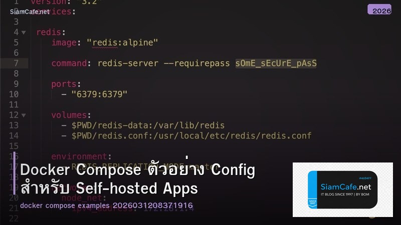 Docker Compose ตัวอย่าง Config สำหรับ Self-hosted Apps