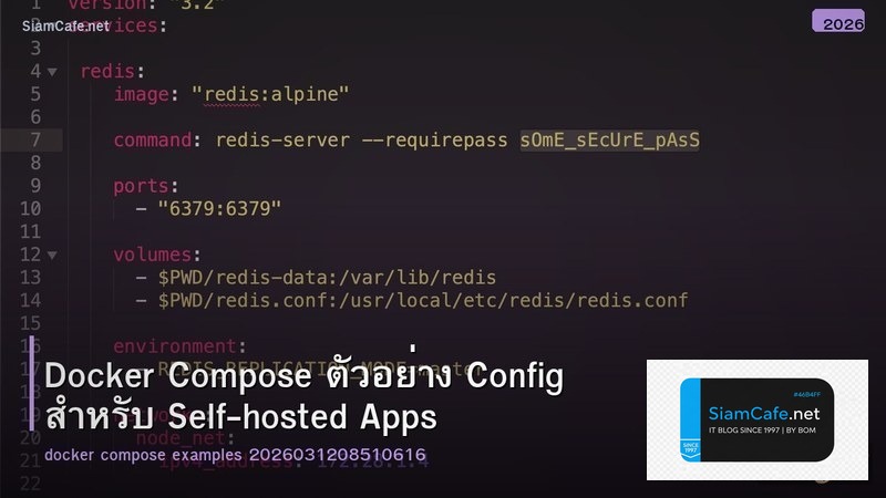 Docker Compose ตัวอย่าง Config สำหรับ Self-hosted Apps