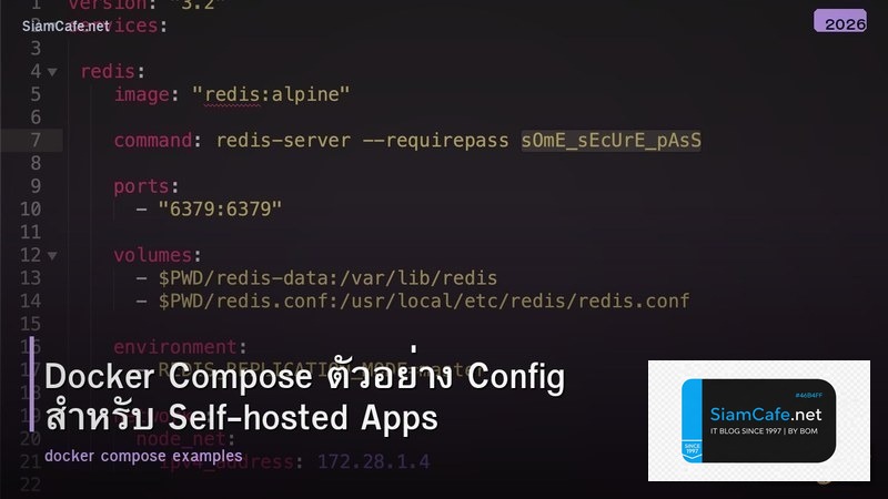 Docker Compose ตัวอย่าง Config สำหรับ Self-hosted Apps
