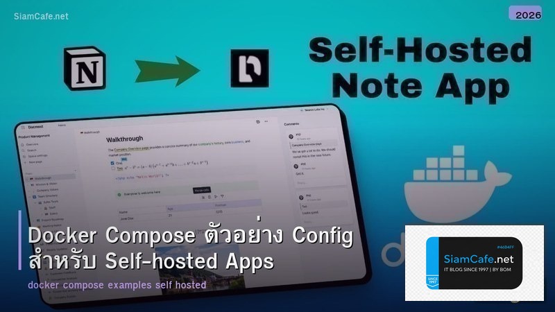 Docker Compose ตัวอย่าง Config สำหรับ Self-hosted Apps