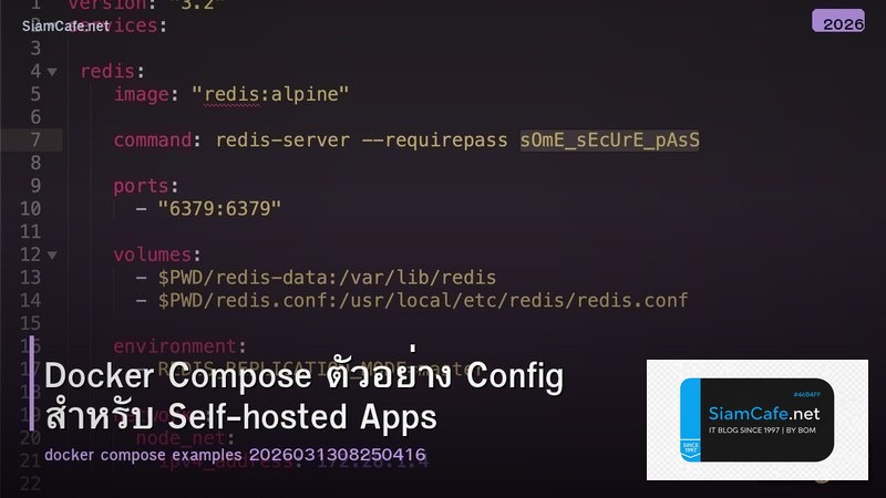 Docker Compose ตัวอย่าง Config สำหรับ Self-hosted Apps