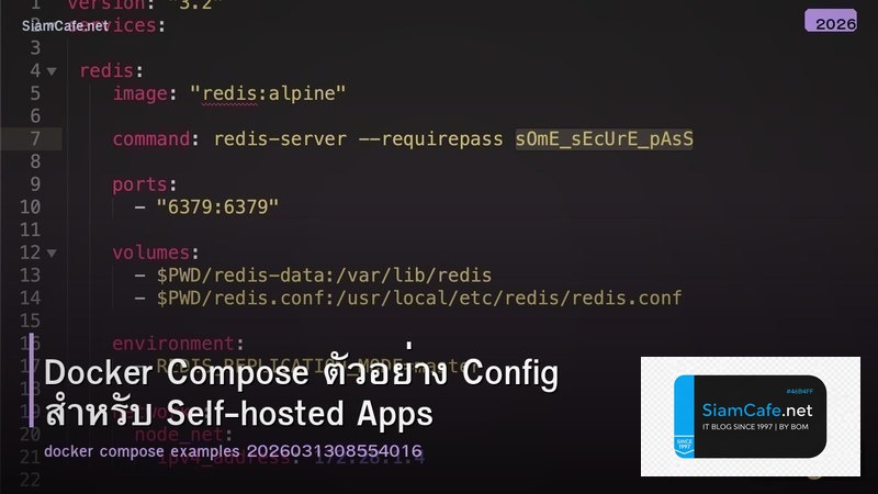 Docker Compose ตัวอย่าง Config สำหรับ Self-hosted Apps