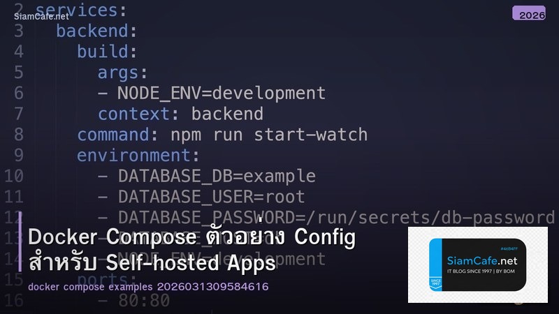 Docker Compose ตัวอย่าง Config สำหรับ Self-hosted Apps