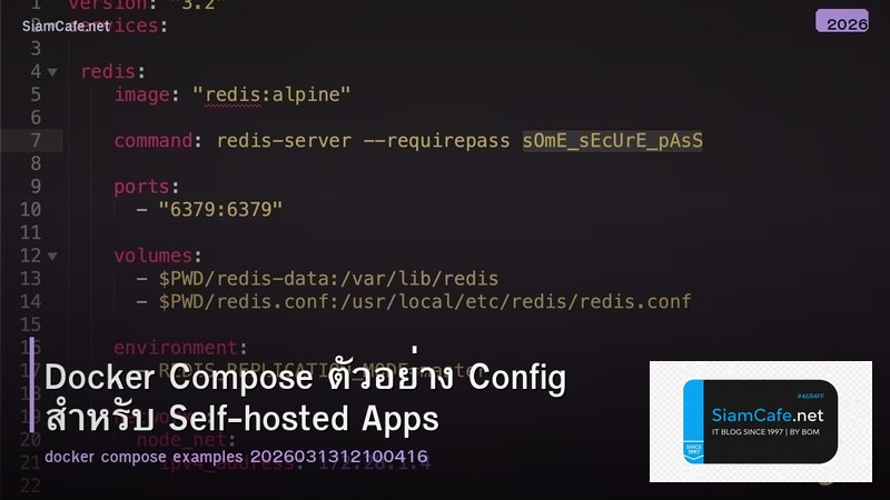 Docker Compose ตัวอย่าง Config สำหรับ Self-hosted Apps
