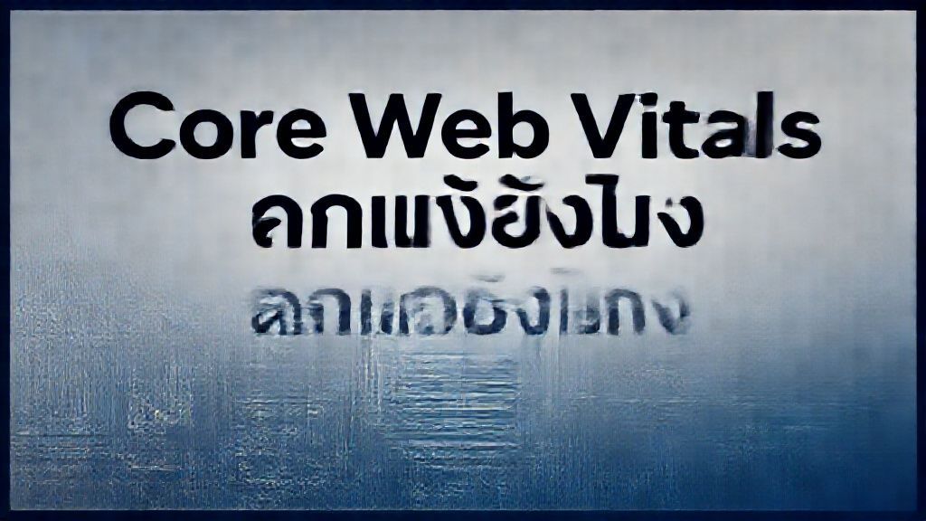Core Web Vitals ตกแก้ยังไง