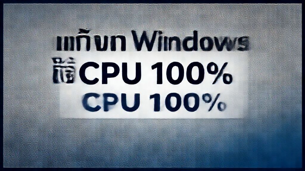 แก้ปัญหา Windows ใช้ CPU 100%