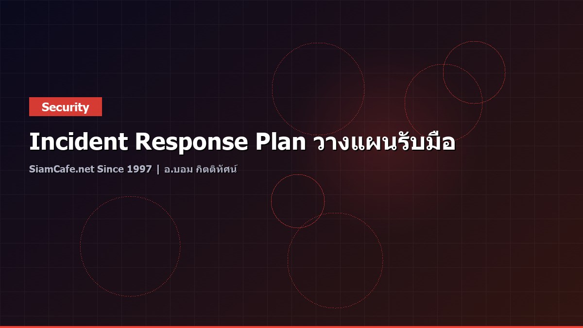 Incident Response Plan วางแผนรับมือ