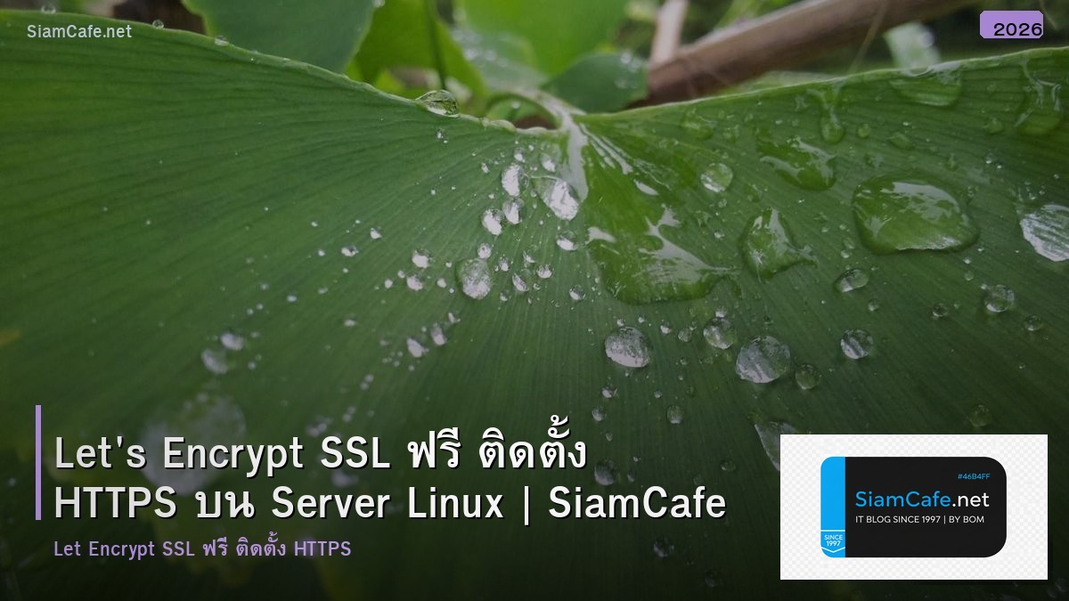 Let's Encrypt SSL ฟรี ติดตั้ง HTTPS บน Server Linux