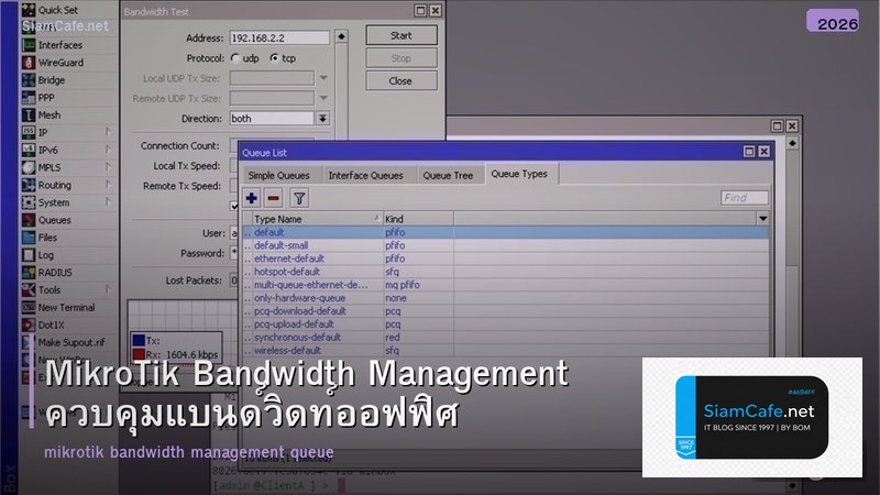MikroTik Bandwidth Management ควบคุมแบนด์วิดท์ออฟฟิศ