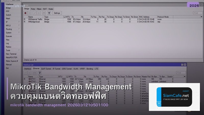 MikroTik Bandwidth Management ควบคุมแบนด์วิดท์ออฟฟิศ