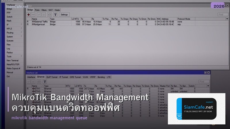 MikroTik Bandwidth Management ควบคุมแบนด์วิดท์ออฟฟิศ