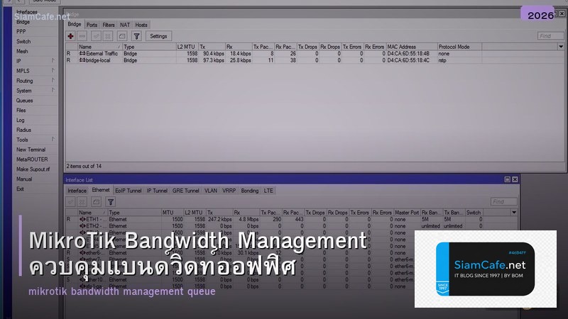MikroTik Bandwidth Management ควบคุมแบนด์วิดท์ออฟฟิศ