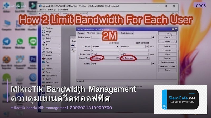 MikroTik Bandwidth Management ควบคุมแบนด์วิดท์ออฟฟิศ