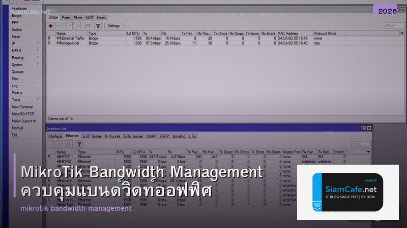 MikroTik Bandwidth Management ควบคุมแบนด์วิดท์ออฟฟิศ