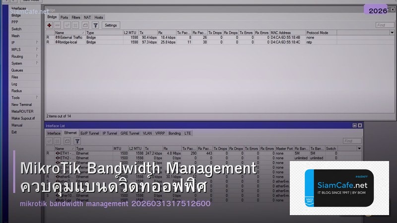 MikroTik Bandwidth Management ควบคุมแบนด์วิดท์ออฟฟิศ