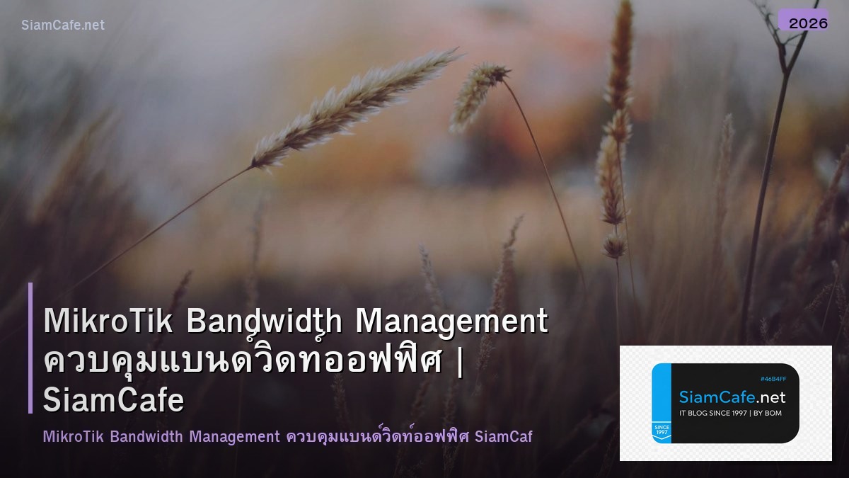 MikroTik Bandwidth Management ควบคุมแบนด์วิดท์ออฟฟิศ