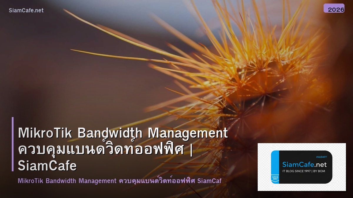 MikroTik Bandwidth Management ควบคุมแบนด์วิดท์ออฟฟิศ