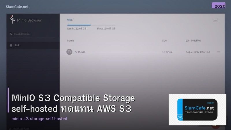 MinIO S3 Compatible Storage self-hosted ทดแทน AWS S3