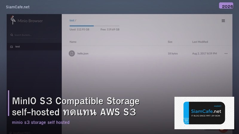 MinIO S3 Compatible Storage self-hosted ทดแทน AWS S3