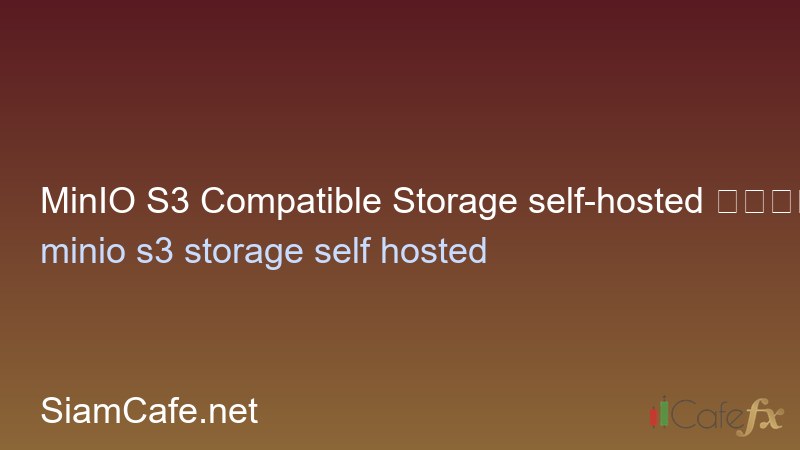 MinIO S3 Compatible Storage self-hosted ทดแทน AWS S3