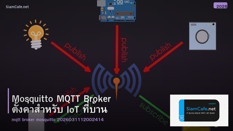 Mosquitto MQTT Broker ตั้งค่าสำหรับ IoT ที่บ้าน