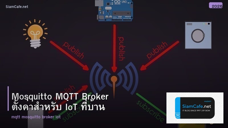 Mosquitto MQTT Broker ตั้งค่าสำหรับ IoT ที่บ้าน