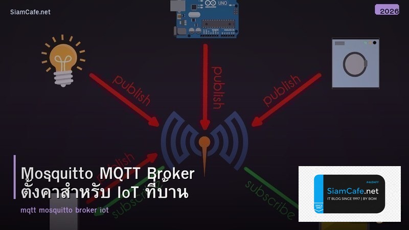 Mosquitto MQTT Broker ตั้งค่าสำหรับ IoT ที่บ้าน