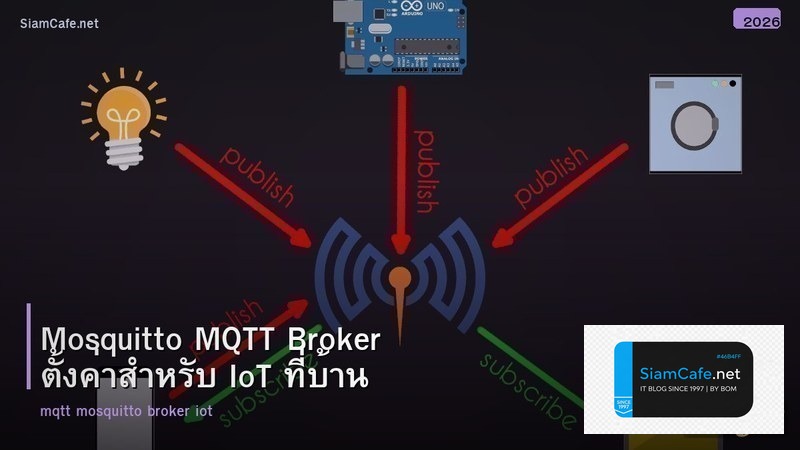 Mosquitto MQTT Broker ตั้งค่าสำหรับ IoT ที่บ้าน