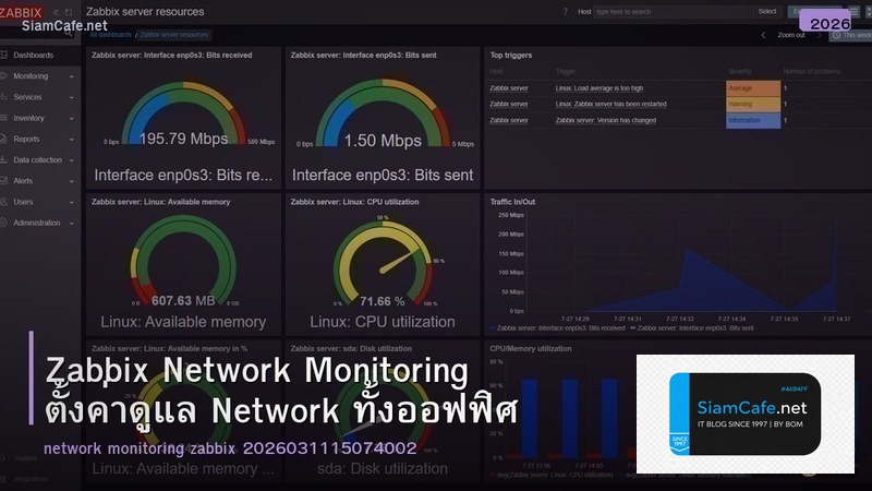 Zabbix Network Monitoring ตั้งค่าดูแล Network ทั้งออฟฟิศ