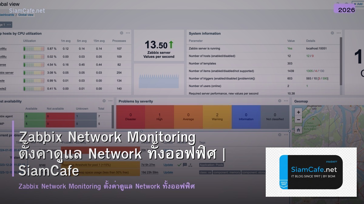 Zabbix Network Monitoring ตั้งค่าดูแล Network ทั้งออฟฟิศ