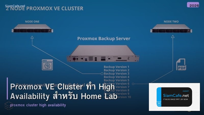 Proxmox VE Cluster ทำ High Availability สำหรับ Home Lab
