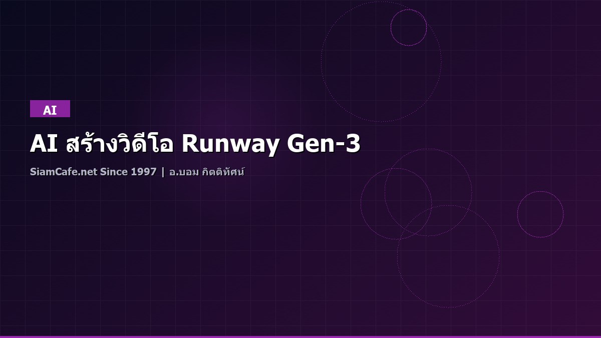 AI สร้างวิดีโอ Runway Gen-3