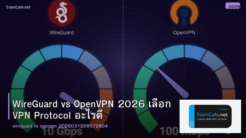 WireGuard vs OpenVPN 2026 เลือก VPN Protocol อะไรดี