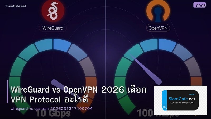 WireGuard vs OpenVPN 2026 เลือก VPN Protocol อะไรดี